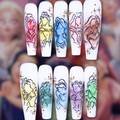Princess Watercolor Press On Nails