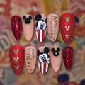 Mouse Red Press On Nails
