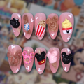 Magical 3D Snacks Press On Nails